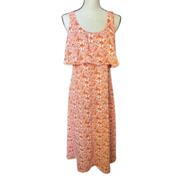 157. Tropical‎ Orange Maxi Dress by Ann Taylor 8 - Picture 1 of 5